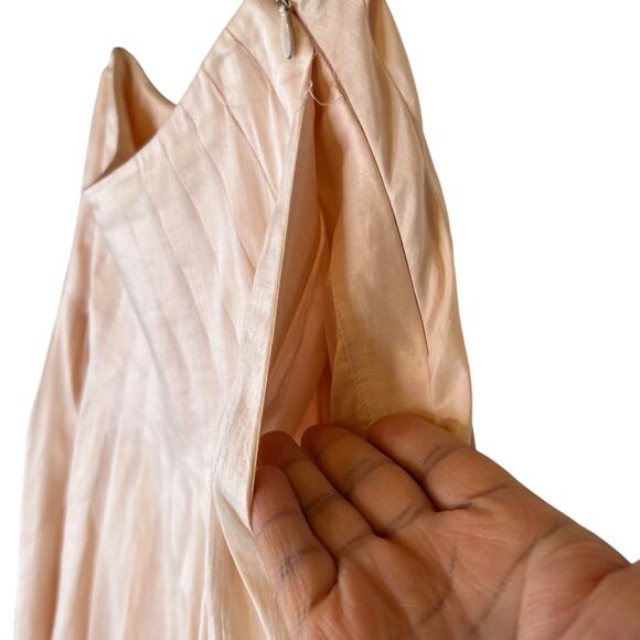 RALPH LAUREN Black Label Silk Blend Pleated Skirt in Soft Pink Women's Size 4 - Picture 9 of 11